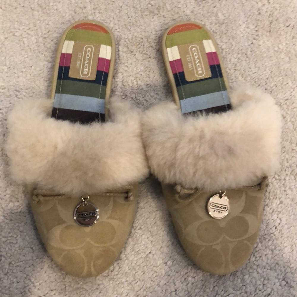 Coach Slippers, size 8